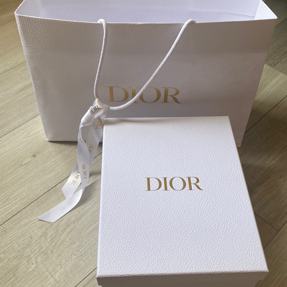 Christian Dior shoe box and shopping bag